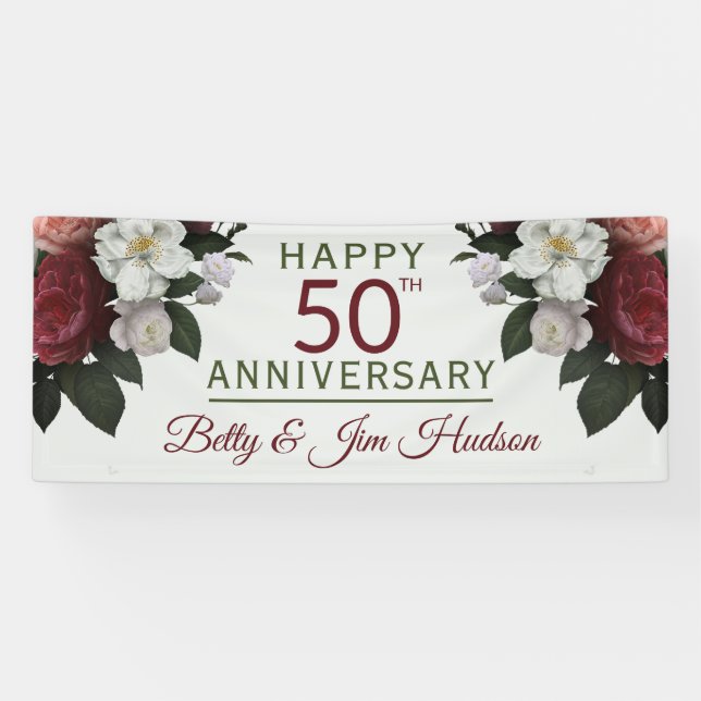 50th Anniversary Party - Hanging Banner (Horizontal)