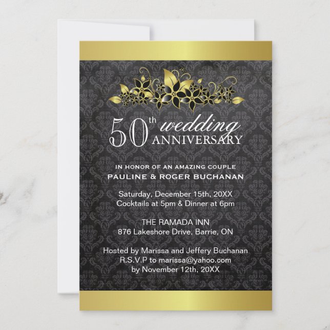 50th Anniversary Party Invitation (Front)