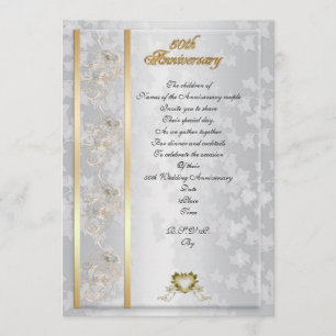 50th anniversary party invitation elegant