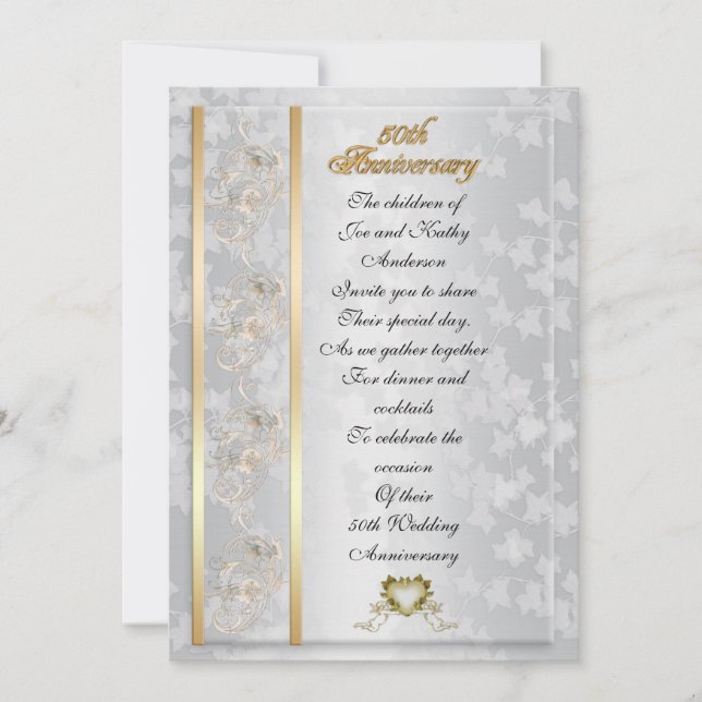 50th Anniversary party invitation for parents (Front)