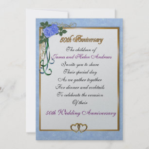 50th anniversary party invitation for parents
