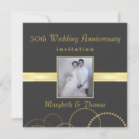 50th Anniversary Party Invitation - Photo Optional