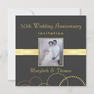 50th Anniversary Party Invitation - Photo Optional