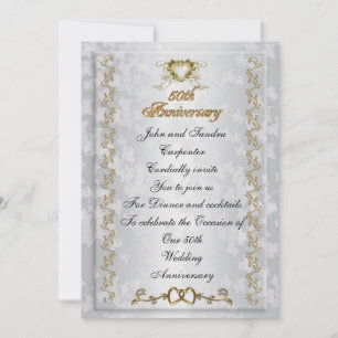50th Anniversary party invitation Victorian angels