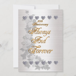 50th anniversary party invitation Victorian angels