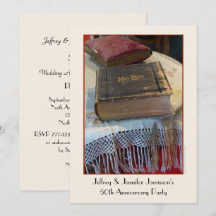 50th Anniversary Party Invitation Vintage Bible