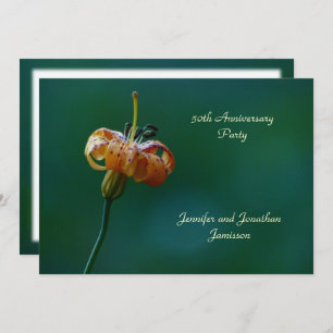 50th Anniversary Party Invitation Yellow Lily
