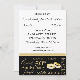 50th Anniversary Party Invitations