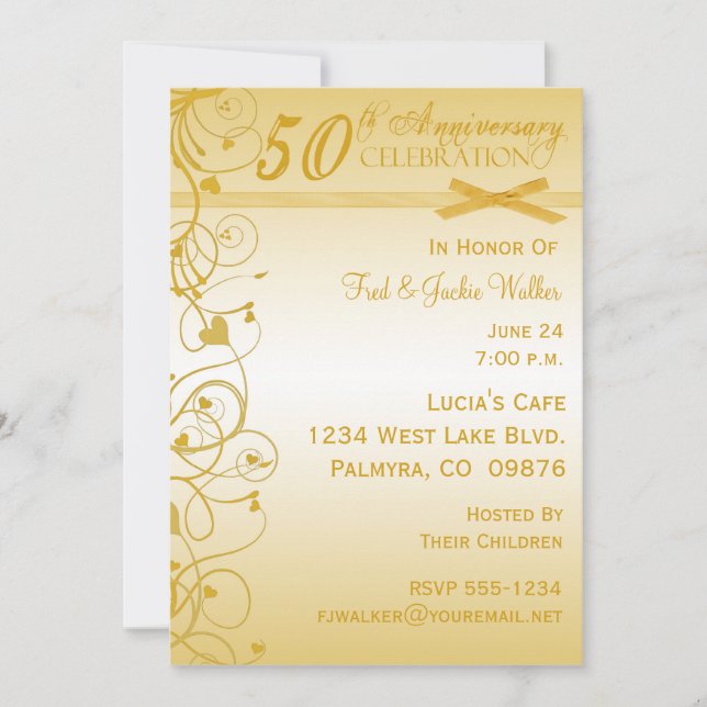50th Anniversary Party Invitations (Front)
