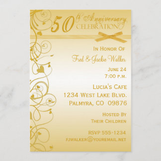 50th Anniversary Party Invitations