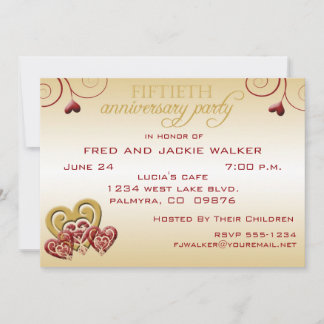 50th Anniversary Party Invitations