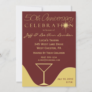 50th Anniversary Party Invitations