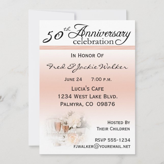 50th Anniversary Party Invitations (Front)
