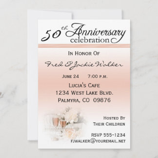 50th Anniversary Party Invitations