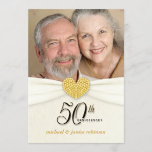 50th Anniversary Party Invitations - Classic Ivory