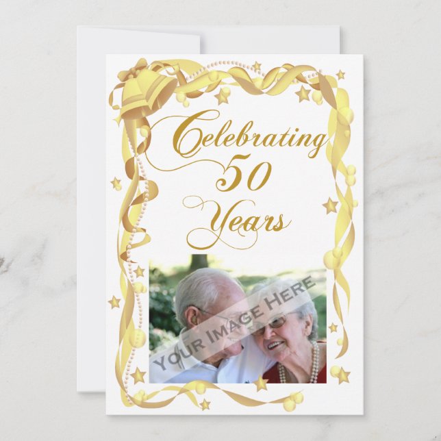50th Anniversary Party Photo Invitation (Front)