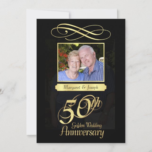 50th Anniversary Party Photo Invitations (Front)