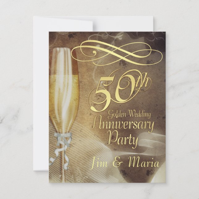 50th Anniversary Party - RSVP Reply Cards (Front)
