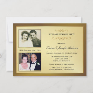 50th Anniversary Past & Present Photo Invitations