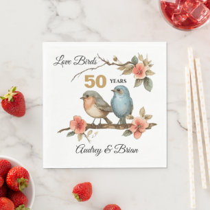 50th Anniversary Personalised Napkins