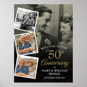 50th Anniversary Photo Collage Welcome Sign