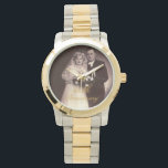 50th Anniversary Photo Personalised Watch<br><div class="desc">© 2013 Socialite Designs.  Create a beautiful keepsake photo 50th anniversary watch by adding your own photo and text.</div>