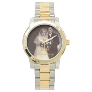 50th Anniversary Photo Personalised Watch