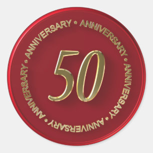 50th anniversary red wax seal