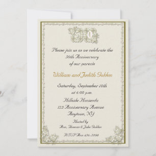 50th Anniversary Roses Invitation