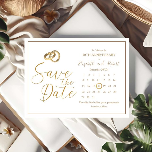 50th Anniversary Save The Date Postcard Calendar (Creator Uploaded)