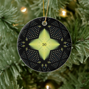 50th Anniversary Star Ceramic Tree Decoration