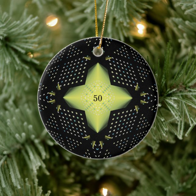 50th Anniversary Star Ceramic Tree Decoration (Tree)