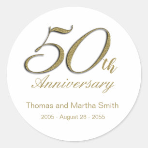 50th Anniversary Sticker Envelope Seal 