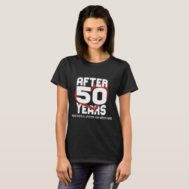 50th Anniversary T-Shirt Funny Men Party 50 years (Front Full)