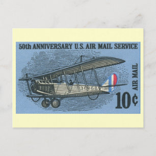50th Anniversary U.S. Air Mail Service Postcard