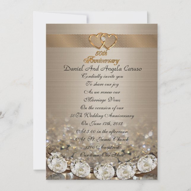 50th Anniversary vow renewal Invitation (Front)