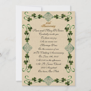 50th Anniversary vow renewal Irish Unity knot Invitation