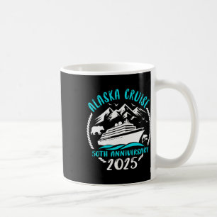 50th Anniversary Wedding Alaska Cruise 2025 Couple Coffee Mug