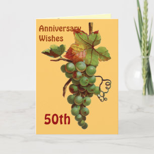 50th Anniversary wishes, customiseable Card