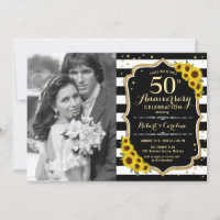 50th Anniversary with Photo - Sunflowers