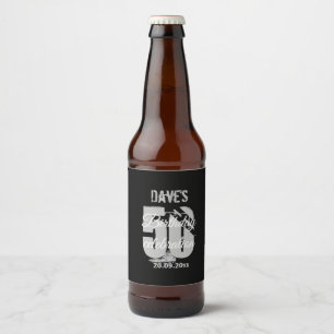 50th Any Age Birthday Personalised Party Favour Beer Bottle Label