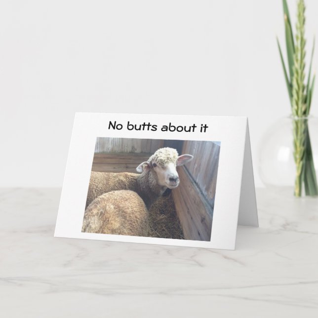 50th BIRTH NO BUTTS ABOUT IT YOU ARE OVER THE HILL Card (Front)