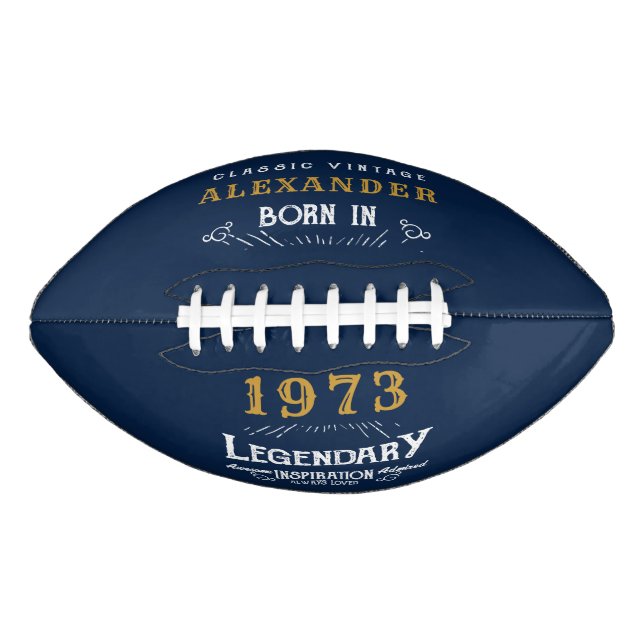 50th Birthday 1973 Monogram Legendary American Football (Front)