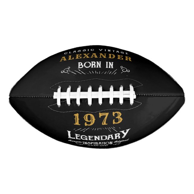 50th Birthday 1973 Monogram Legendary American Football (Front)