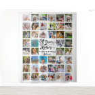 50th Birthday 44 Photo Collage Party Backdrop