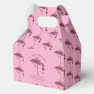 50th Birthday 50 and Fabulous Flamingo Custom Favour Box