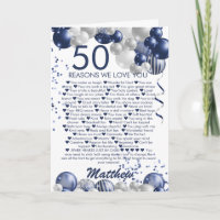 50th Birthday 50 Reasons We Love You