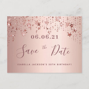 Birthday Save The Date Postcards Zazzle Uk