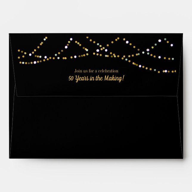 50th Birthday | 50 Years in the Making Party Envelope (Back (Top Flap))