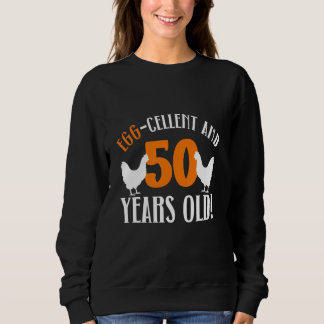 50th Birthday 50 Years Old Chicken Farmer Chicken  Sweatshirt
